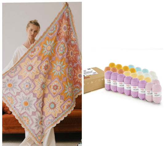 Kit CAL Stars in Bloom : Couverture de Fleurs au Crochet