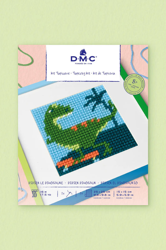 Kit de canevas pour enfant Didier le dinosaure