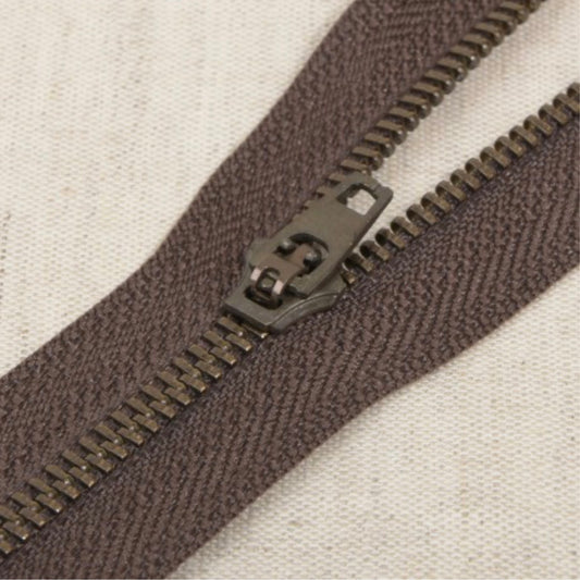 Fermeture métal / Tirette bronze n°5 non séparable