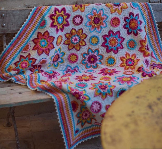 Couverture Fleurs Crochet UNICO