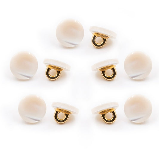 Lot de 5 Boutons Boule Nacre 9mm