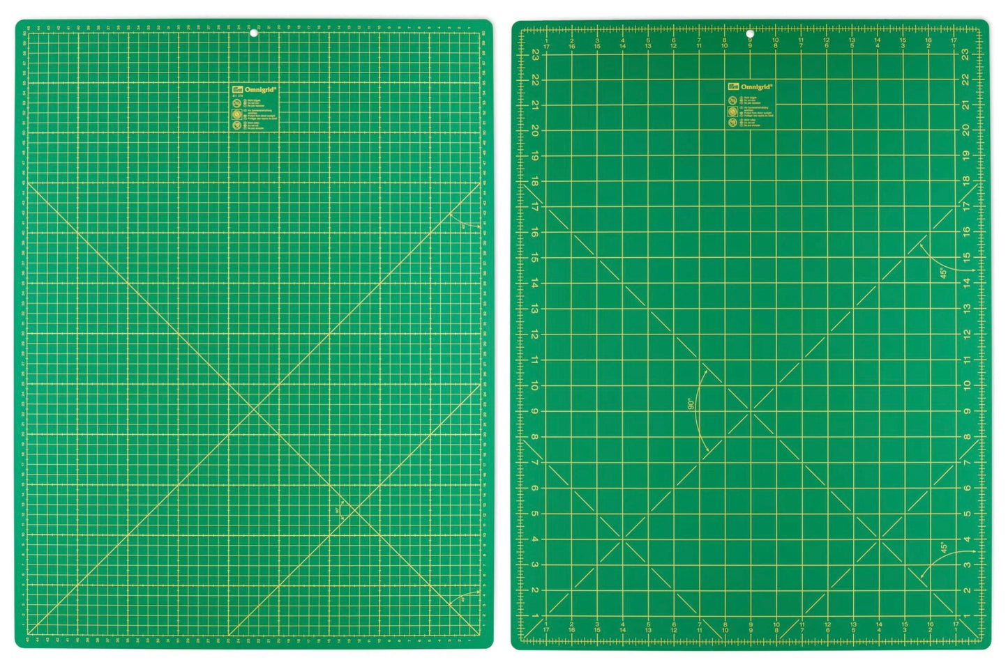 Fond de découpe pour couteaux rotatifs cm/pouces graduation