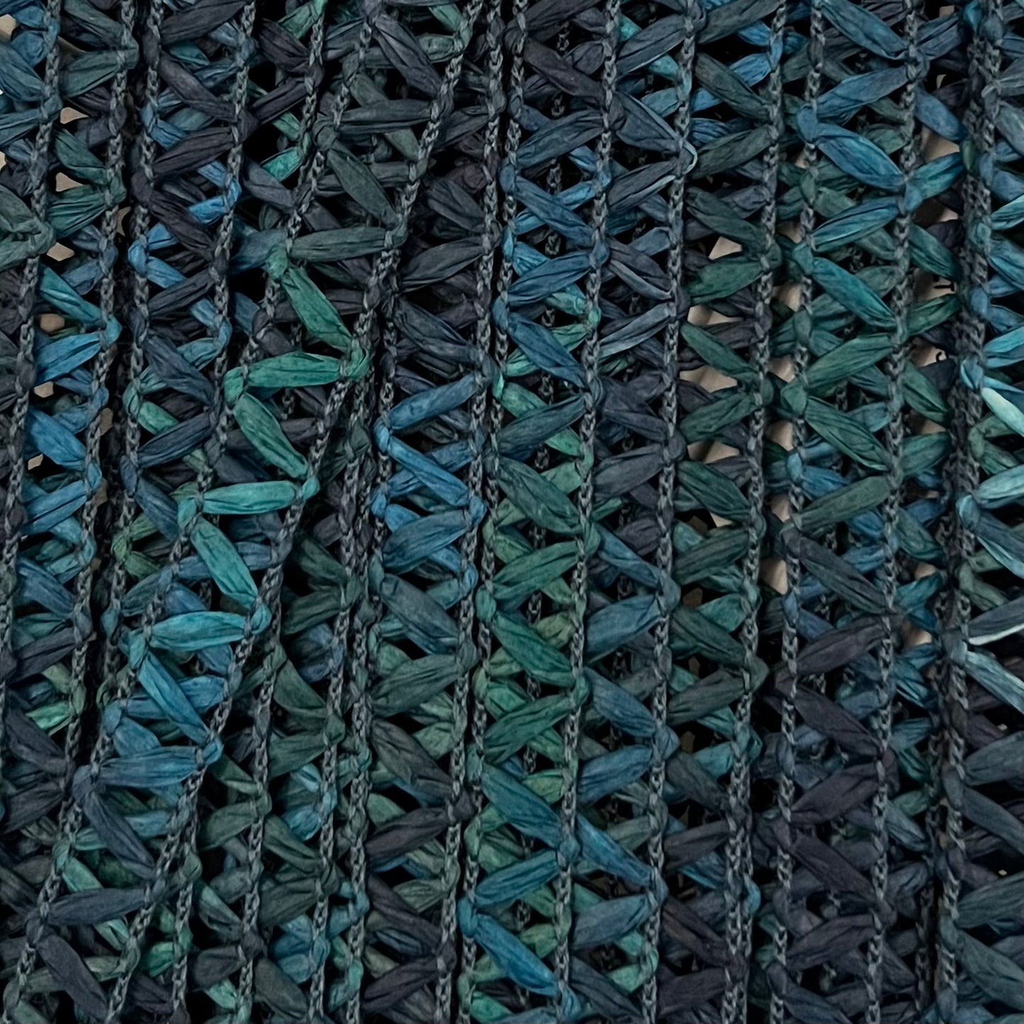 Galon fantaisie effet raphia multicolore