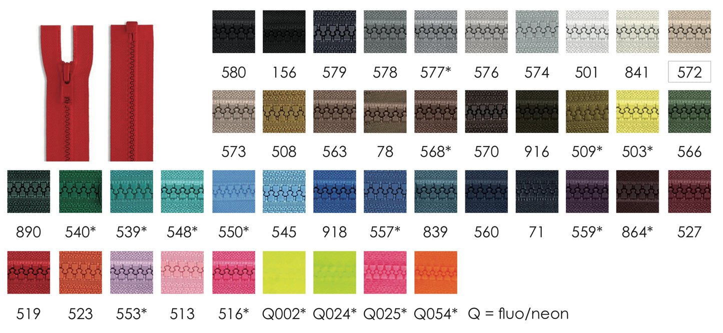 TIRETTE VISLON (V) SÉPARABLE 55cm +