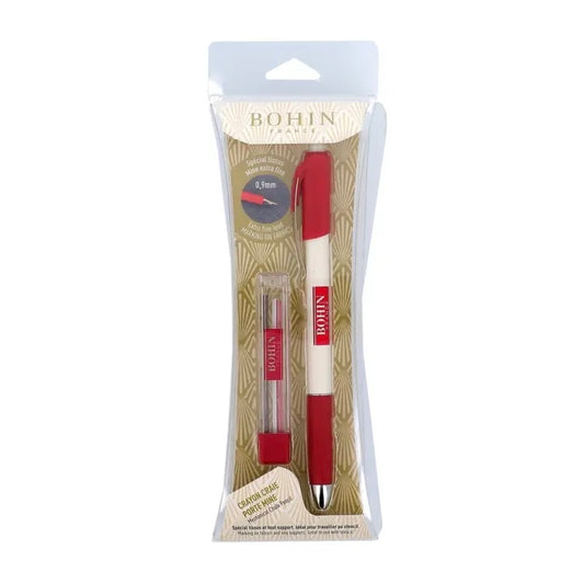 Crayon craie porte-mine + 6 mines de couleur