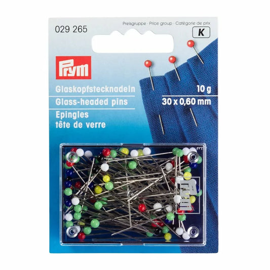 ÉPINGLES TÊTE EN VERRE 30x0.60mm 10g