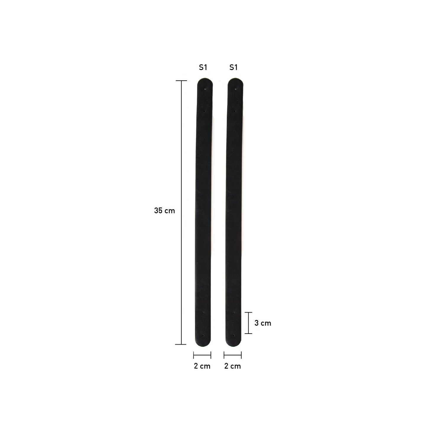 Anses de sac en similicuir 35 cm