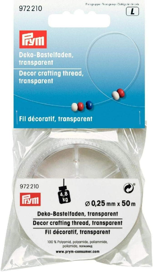 Fil décoratif transparent - 50 m x 0.25 mm