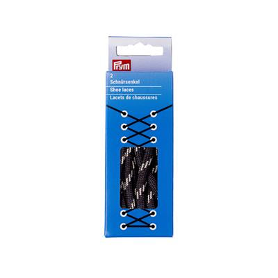 Lacets rond outdoor 6mm 120mm noir/beige