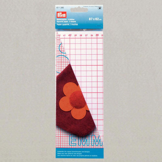 PAPIER QUADRILLÉ 87 X 62 CM