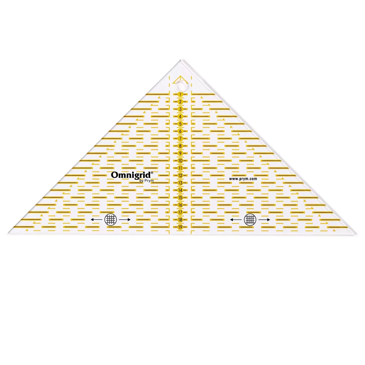 Triangle patchwork, pour carrés-triangles ¼, jusqu’à 20cm