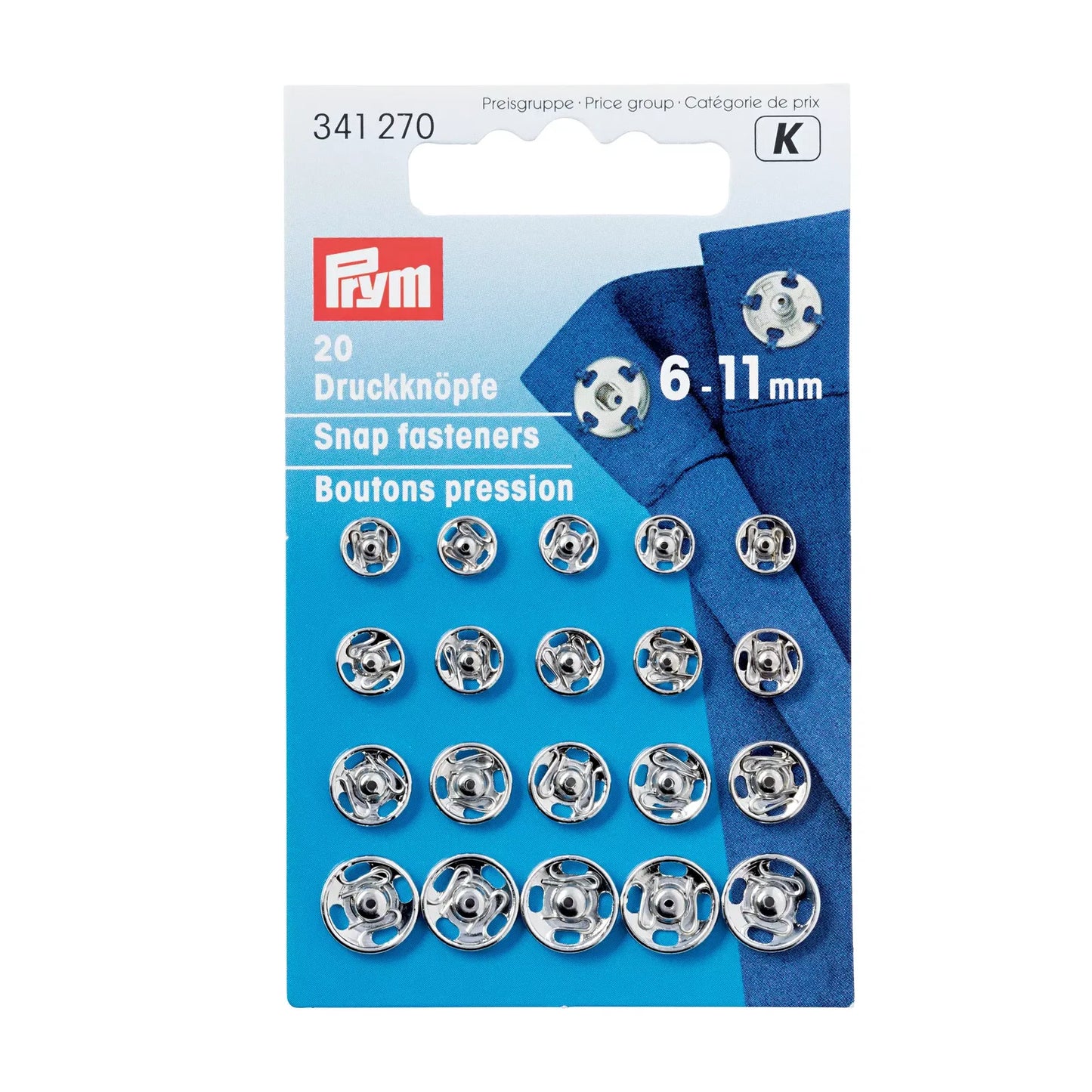 Boutons pression à coudre