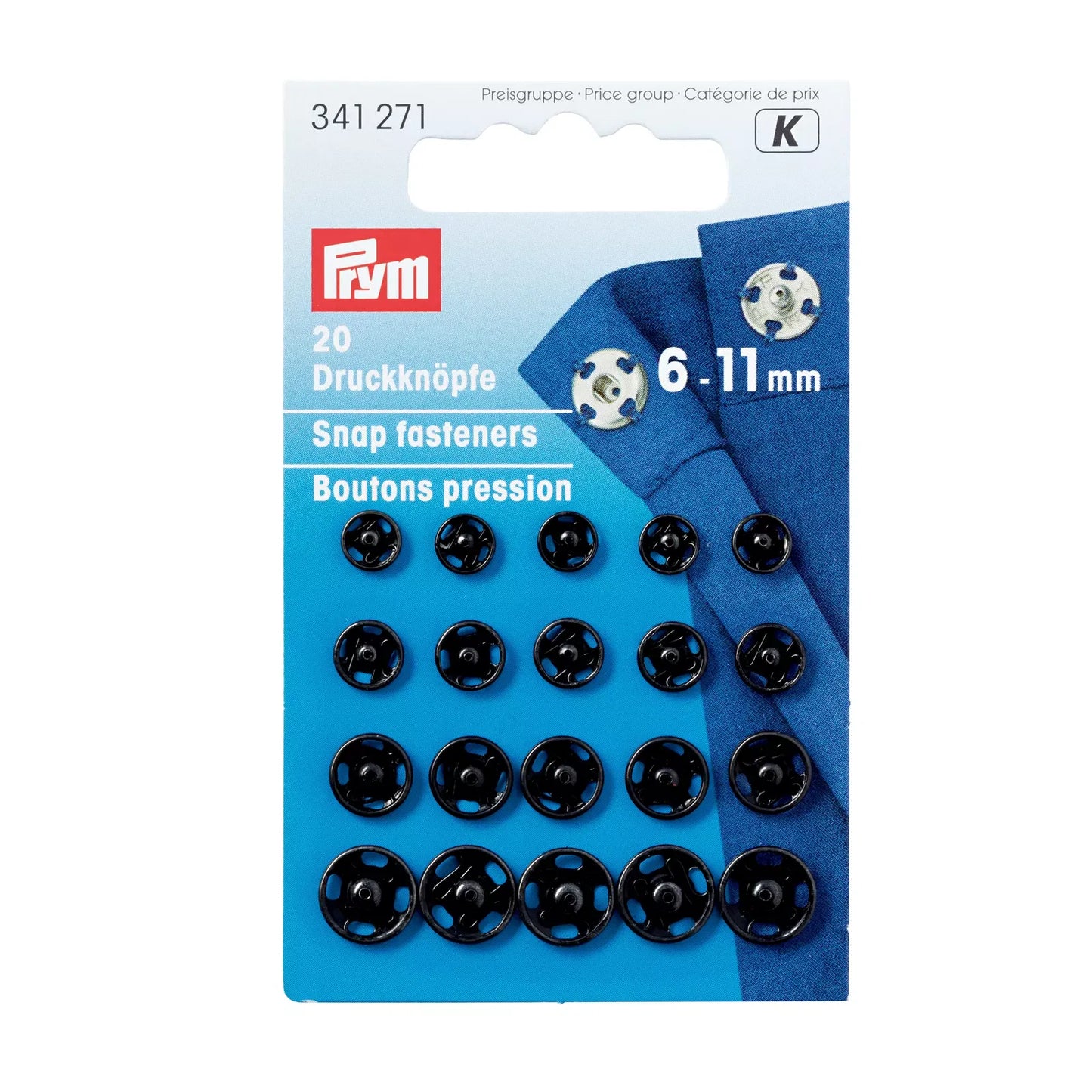 Boutons pression à coudre