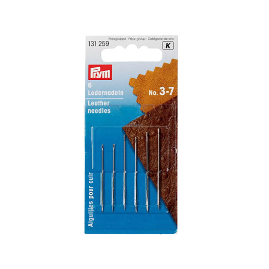 Aiguilles cuir, No.3-7, assorties, argenté