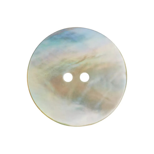 bouton nacre 2 trous 12mm blanc
