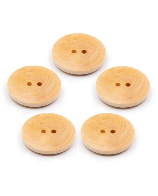 Lot de 5 Boutons Buis Naturel