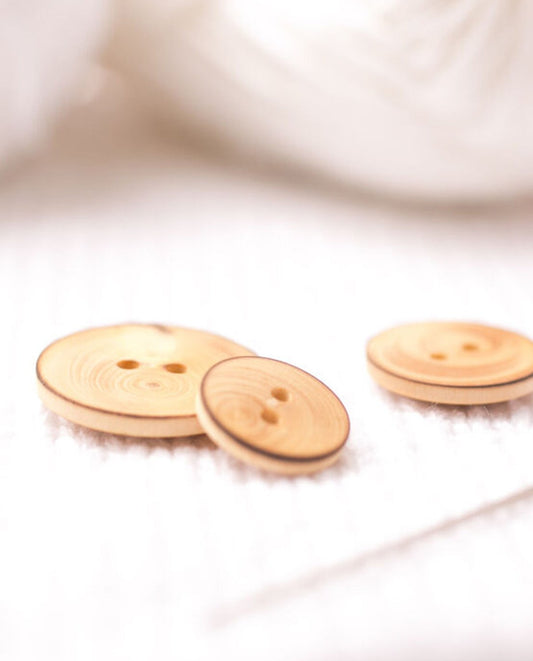 Lot de 5 boutons bois flammé