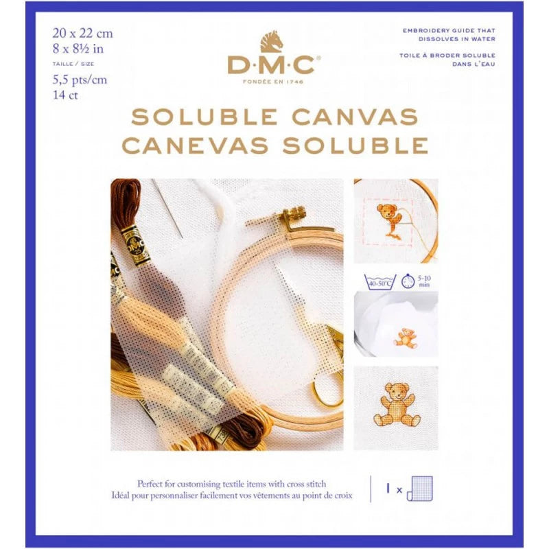 Soluble Canvas 5.5pts/cm 20x22cm