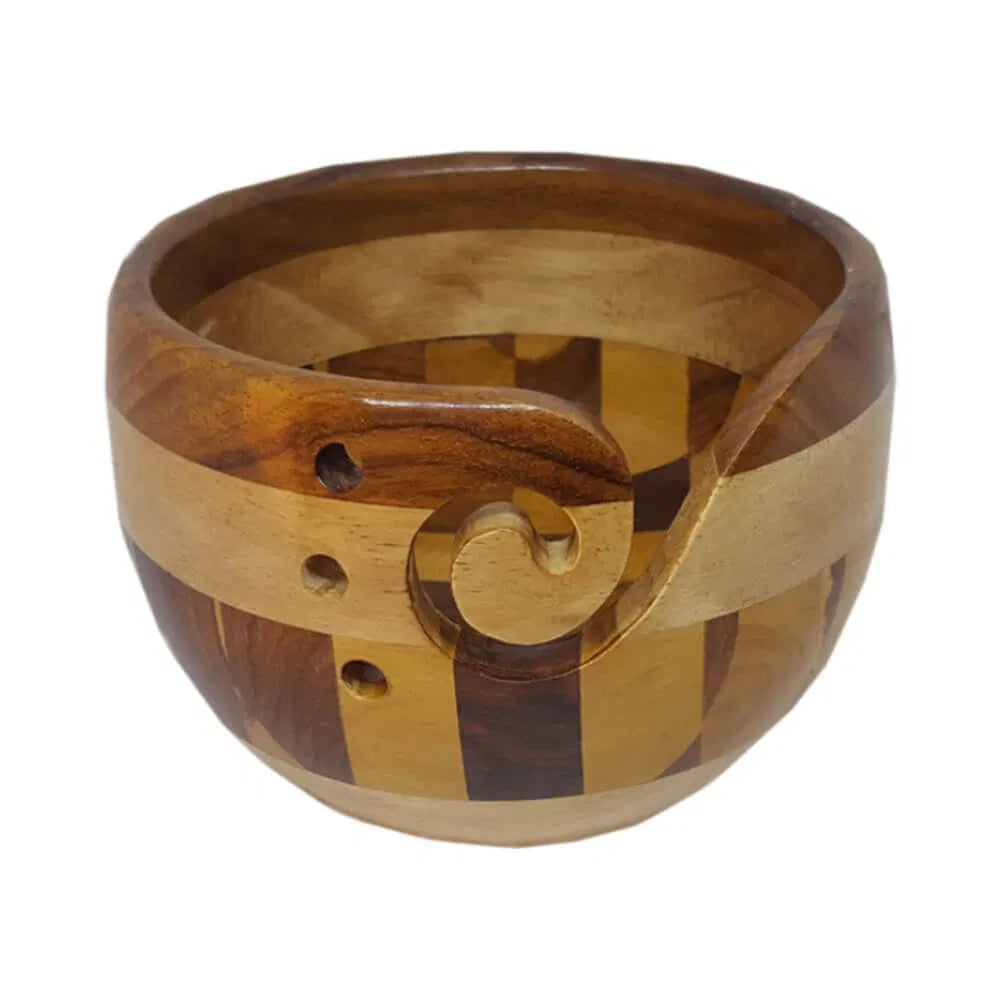 Bol à laine en bois naturel Multi