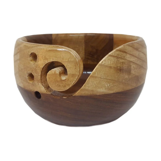 Bol à laine en bois naturel Multi