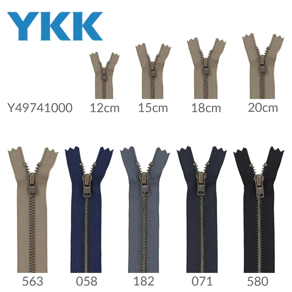 Fermeture éclair métallique YKK YZiP® – Laiton