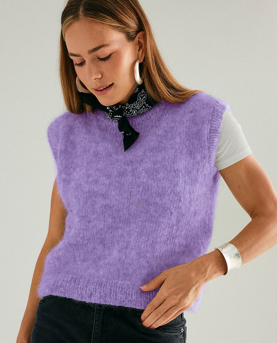 MODÈLE PULL SANS MANCHES LÉONTINE