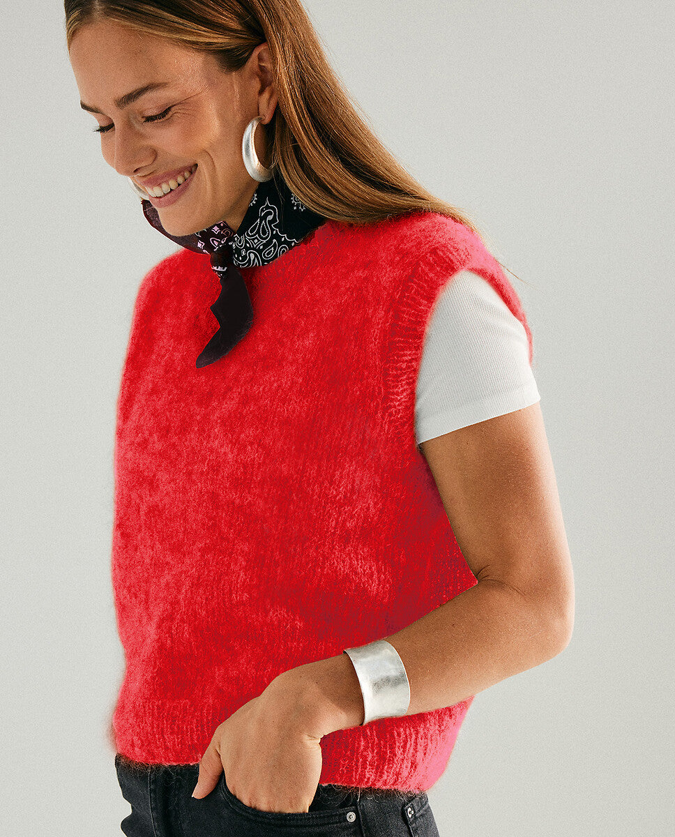 MODÈLE PULL SANS MANCHES LÉONTINE