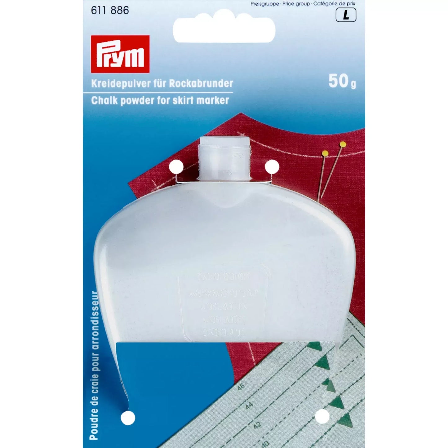 Poudre de craie pour arrondisseur